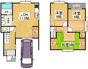 蔵之内戸建ての物件間取画像